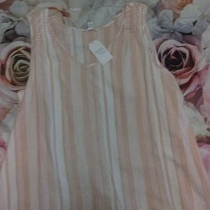 Cute Peach striped tank top